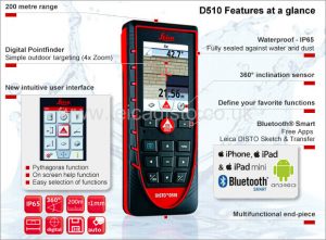 متر لیزری لایکا d510